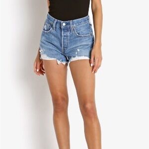 Levi’s Women’s Premium 501 Original Fit High-Rise Jean Shorts